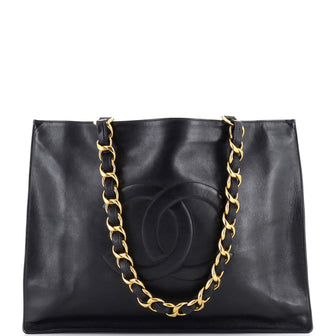 Chanel Vintage CC Chain Tote Lambskin XL