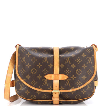 Louis Vuitton Saumur Handbag Monogram Canvas 30