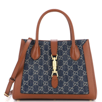 Gucci Jackie 1961 Tote GG Denim and Leather Medium