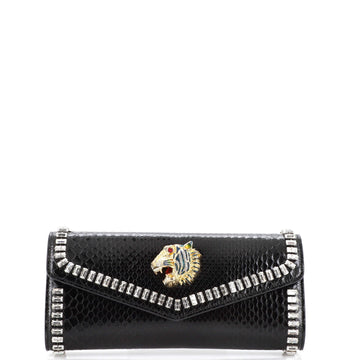 Gucci Rajah Broadway Clutch Python with Crystals