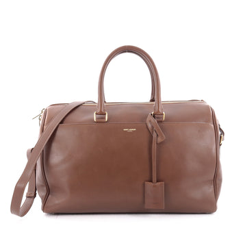 Saint Laurent Classic Duffle Bag Leather 12 Brown
