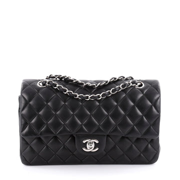 Chanel Classic Double Flap Bag Quilted Lambskin Medium Black