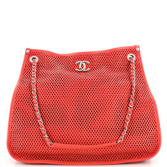 Chanel Up In The Air Tote Perforated Leather