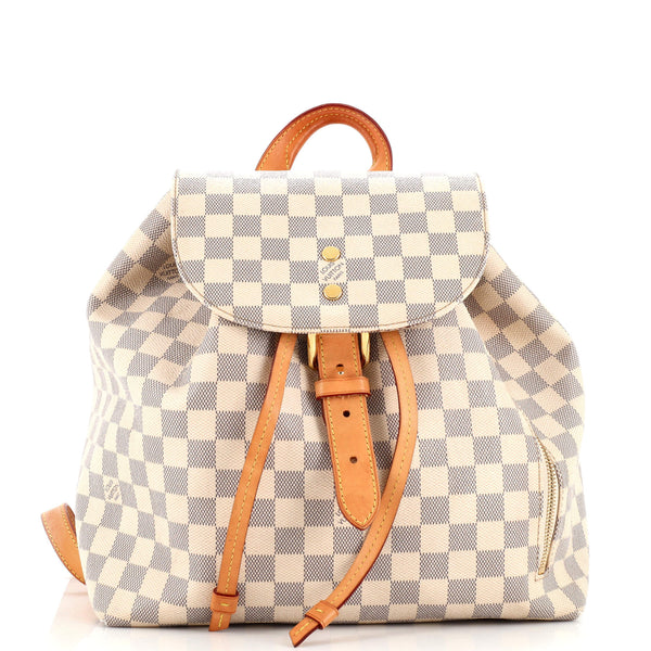 AUTHENTIC Louis Vuitton Sperone Backpack Damier Azur PREOWNED
