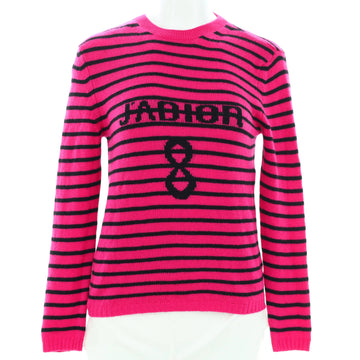 Christian Dior Women's J'Adior 8 Striped Crewneck Sweater Cashmere