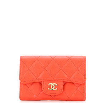 Chanel Classic Flap Card Case Quilted Caviar
