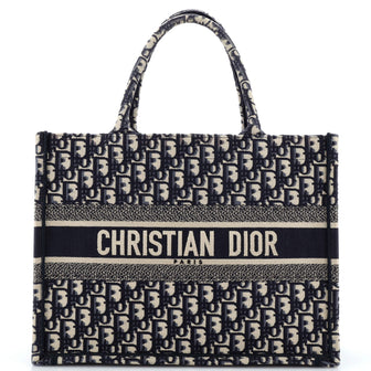 Christian Dior Book Tote Oblique Canvas Medium