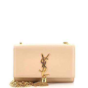 Saint Laurent Classic Monogram Tassel Crossbody Bag Leather Small