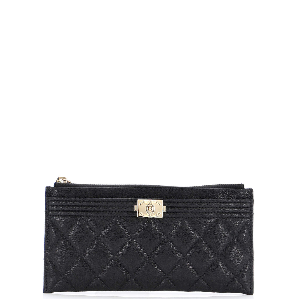 CHANEL Caviar Quilted Jumbo Le Boy Flap Black Bag
