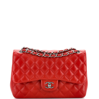 Chanel Classic Double Flap Bag Quilted Lambskin Jumbo