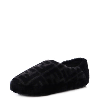 Fendi Men's FF Slippers Zucca Shearling