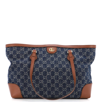 Gucci Ophidia Shopping Tote GG Denim Medium