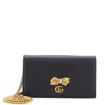 Gucci GG Marmont Chain Wallet Embellished Leather Mini