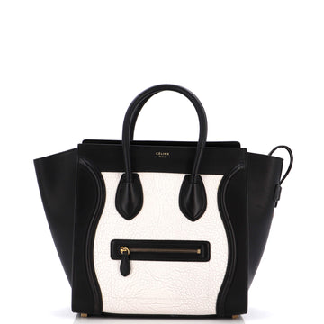 Celine Bicolor Luggage Bag Leather Mini