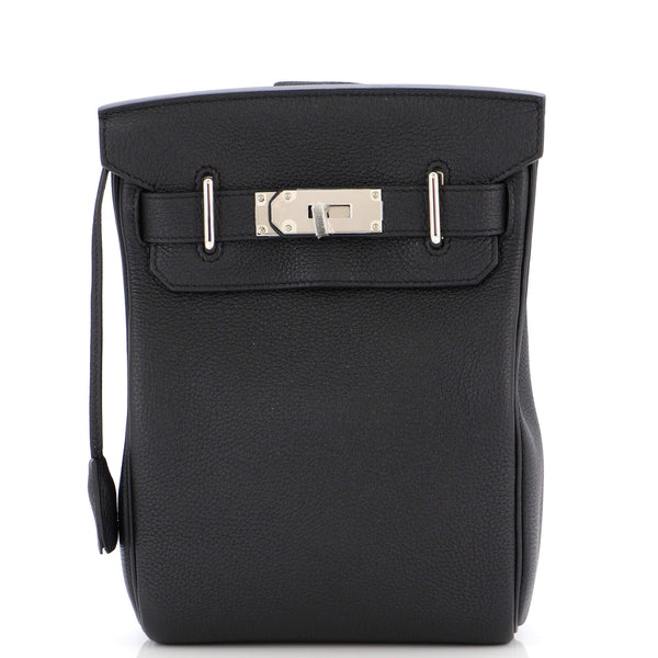 Hermes Hac a Dos GM Backpack Men's Bag Black Togo Palladium Hardware –  Mightychic