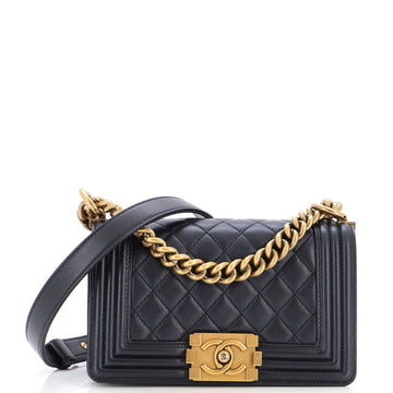 Chanel Boy Flap Bag Quilted Lambskin Small