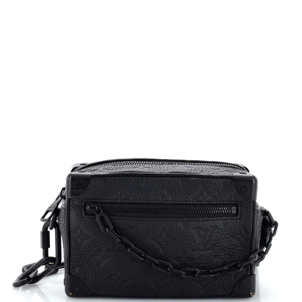Louis Vuitton Soft Trunk Bag Monogram Taurillon Leather Mini Black