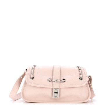 Chanel Vintage Mademoiselle Lock Flap Bag Leather Small