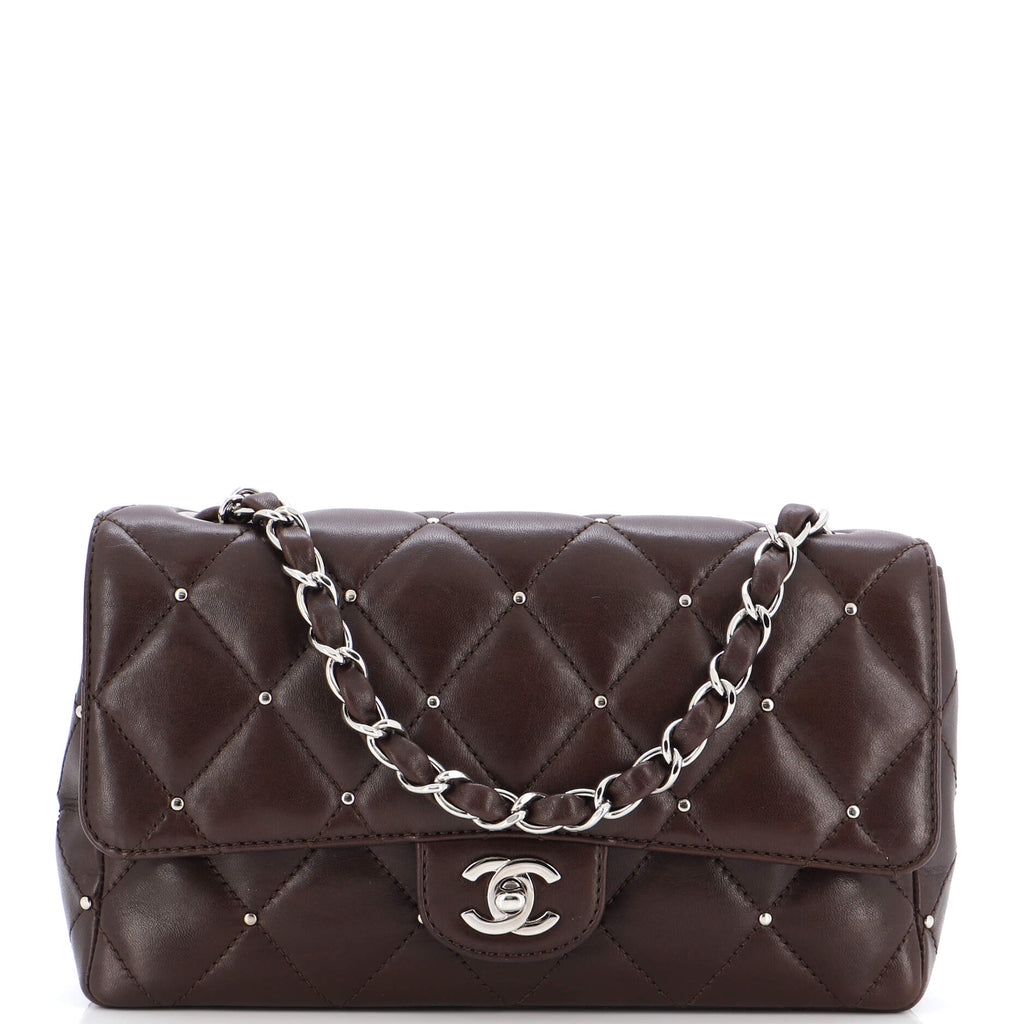 Chanel 11.12 Classic/Timeless Single Flap Extra Mini Rectangular Strass  Studded For Sale at 1stDibs