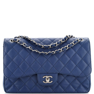 Chanel Classic Double Flap Bag Quilted Caviar Jumbo