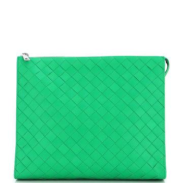 Bottega Veneta Standing Pouch Intrecciato Leather