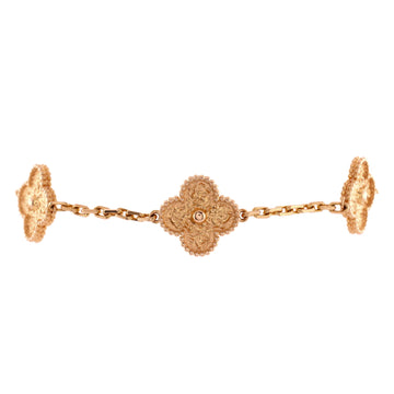 Van Cleef & Arpels Vintage Alhambra 5 Motifs Bracelet 18K Rose Gold