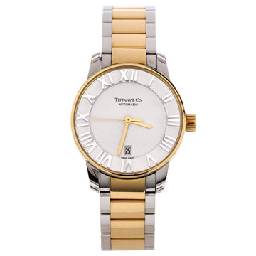 Tiffany & Co. Atlas Dome Automatic Watch Yellow Gold and Stainless Steel 29