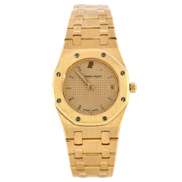 Audemars Piguet Royal Oak Date Quartz Watch Yellow Gold 25