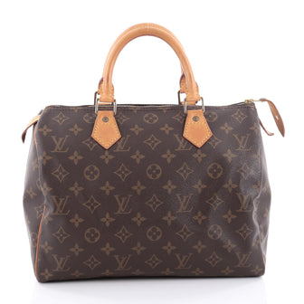 Louis Vuitton Speedy Handbag Monogram Canvas 30 Brown 2173501