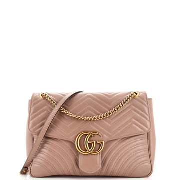 Gucci GG Marmont Flap Bag Matelasse Leather Large