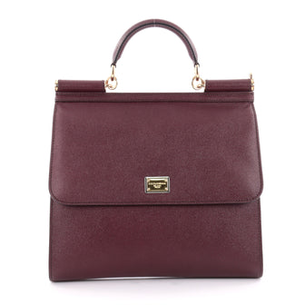 Dolce & Gabbana Miss Sicily Shoulder Bag Leather Large Red 2173705