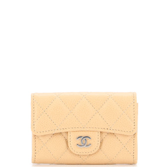 Chanel Classic Flap Card Case Quilted Caviar