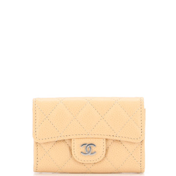 Chanel Classic Flap Card Case Quilted Caviar