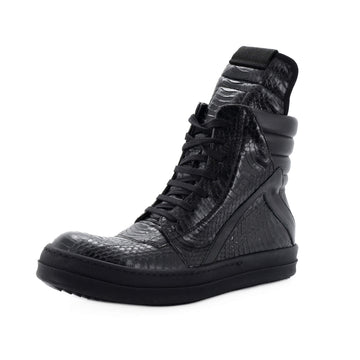 Rick Owens Men's Geobasket Sneakers Snakeskin