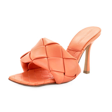 Bottega Veneta Women's Lido Heeled Sandals Maxi Intrecciato Leather