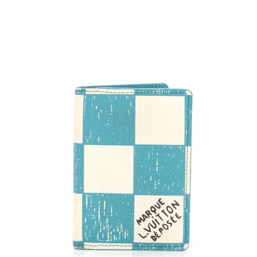 Louis Vuitton Pocket Organizer Pencil Effect Damier Printed Leather