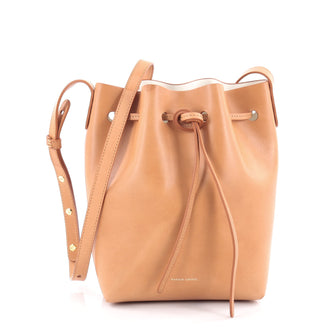Mansur Gavriel Bucket Bag Leather Mini Brown 2174305