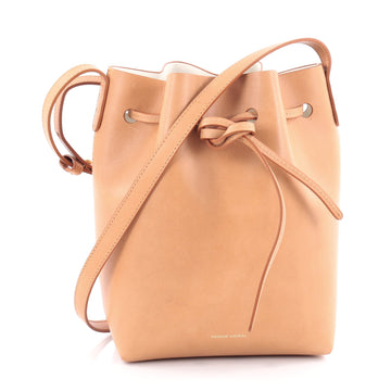 Mansur Gavriel Bucket Bag Leather Mini Neutral 2174306
