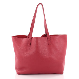 Mansur Gavriel Soft Tote with Pouch Tumbled Leather Large Red 2174307