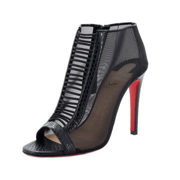 Christian Louboutin Women's Trouble Ankle Booties Mesh with Leather