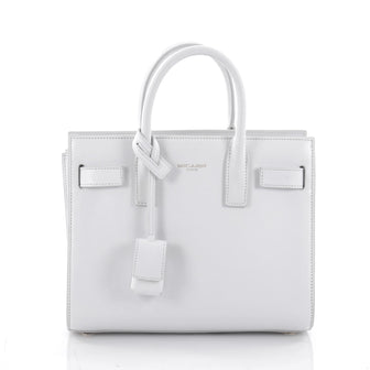 Saint Laurent Sac De Jour Handbag Leather Nano White 2174601