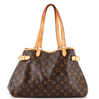 Louis Vuitton Batignolles Handbag Monogram Canvas Horizontal Brown