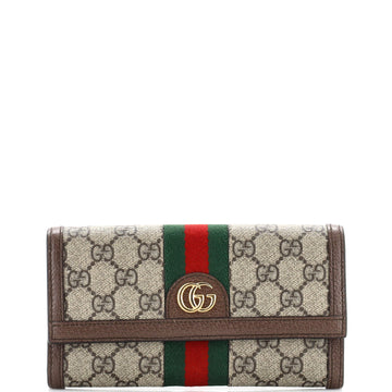 Gucci Ophidia Continental Wallet GG Coated Canvas