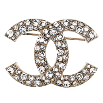 Chanel CC Brooch Metal with Crystals