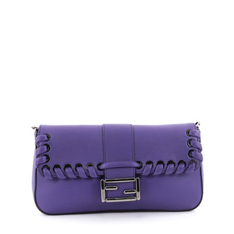 Fendi Baguette Whipstitch Leather Purple 2175201