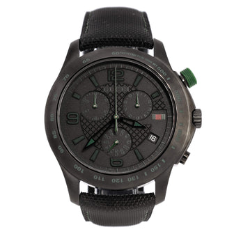 Gucci G-Timeless Chronograph Quartz Watch PVD Stainless Steel and Leather 45