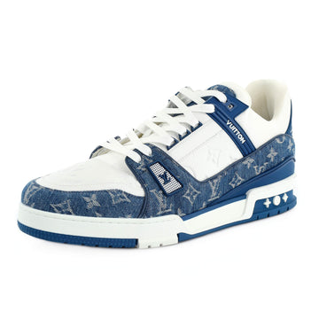 Louis Vuitton Men's LV Trainer Sneakers Monogram Empreinte Leather and Monogram Denim