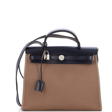 Hermes Herbag Zip Leather and Toile 31