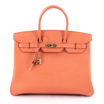 Hermes Birkin Handbag Orange Epsom with Gold Hardware 35 2175701