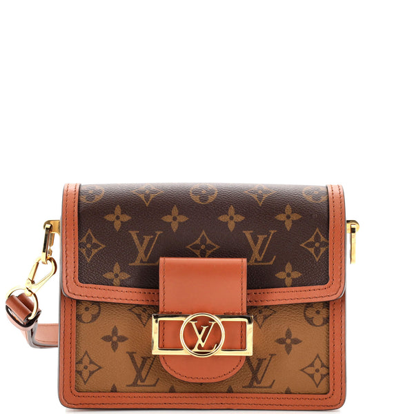 Louis Vuitton, Bags, Louis Vuitton Dauphine Shoulder Bag Reverse Monogram  Canvas Mini Brown